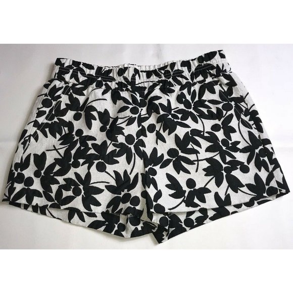 J. Crew Pants - J. Crew Womens Shorts Black White Size 0 Floral Textured  3" Casual
